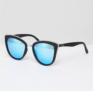Quay Australia “My Girl” Cat Eye Sunglasses in Black Blue